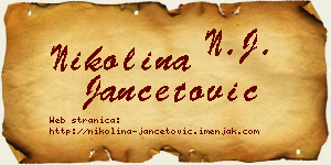 Nikolina Jančetović vizit kartica
